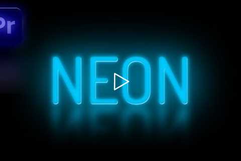 Glowing NEON TEXT effect in Adobe Premiere Pro