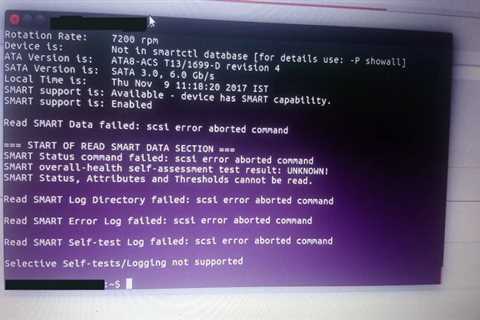 How To Deal With Smart Enable Failed SCSI Aborted Command Error?