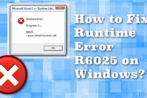 Tips For Fixing Runtime Error 6025