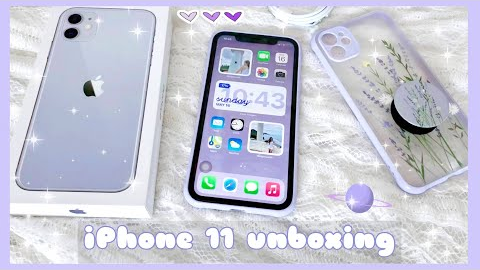 2021 Unboxing Purple iPhone 11 ?? | Setup + Accessories ??