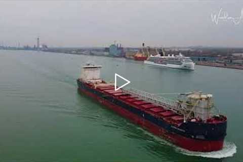 VIKING OCTANTIS MAIDEN VOYAGE THROUGH THE GREAT LAKES by Windsor Aerial Drone Photography