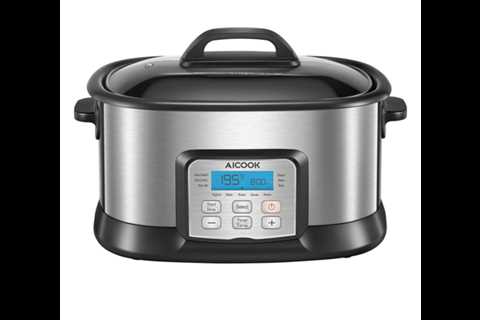 AICOOK 6qt Programmable Gradual Cooker, 1500W, 10-in-1 Multi-Use Steamer Meals Hotter, Yogurt Maker,..