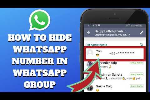 How to Hide Your Mobile Number on Whatsapp Group? - HowtooDude
