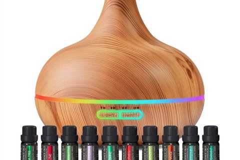 Ultrasonic Diffuser & Prime 10 Important Oils – 400ml Diffuser for $39