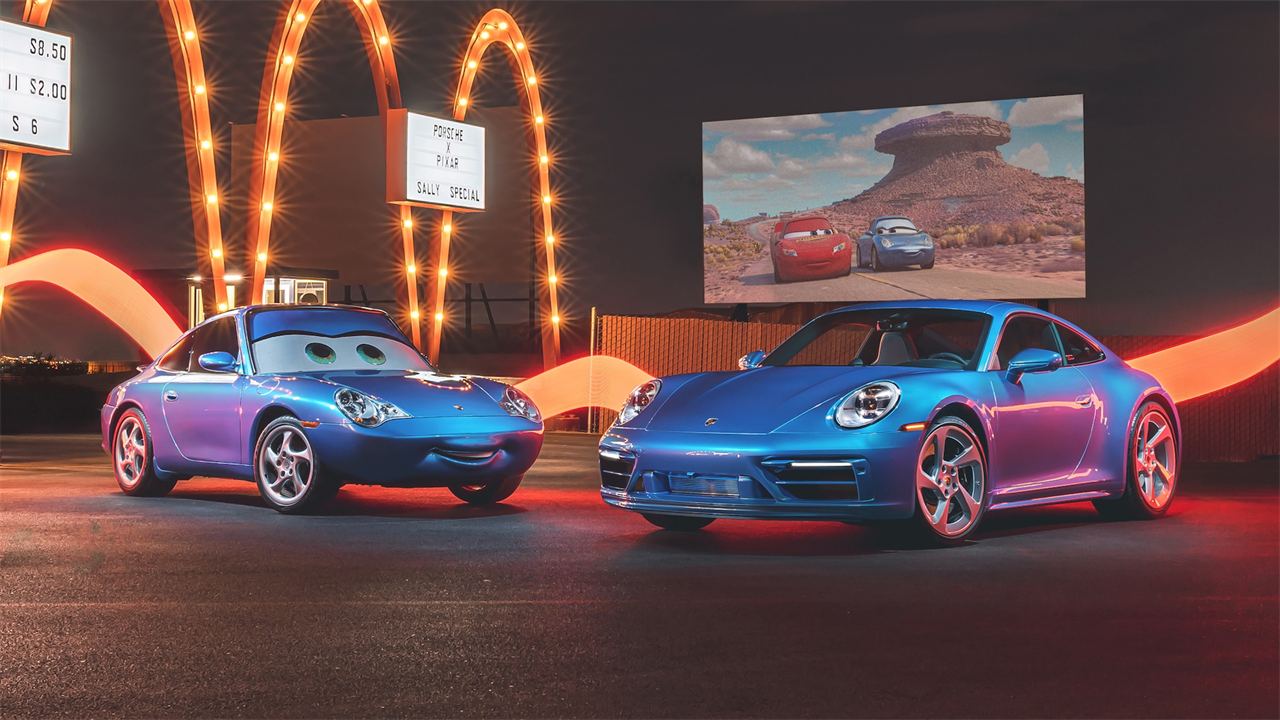 Porsche 911 Based on Sally From Pixar's Cars Built for Charity