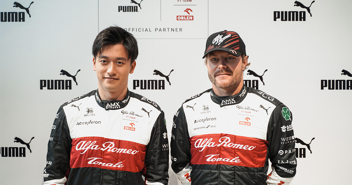 Alfa Romeo F1 Team ORLEN drivers Zhou Guanyu and Valtteri Bottas visited largest PUMA flagship store in Southeast Asia ahead of 2022 Singapore Grand Prix