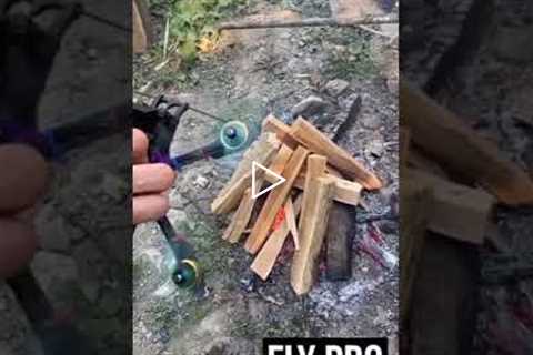 Starting a fire with a fpv racing drone!