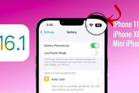 How To Enable Battery Percentage On iPhone XR and iPhone 11 | iOS 16.1 Out Now iPhone 12/13 mini