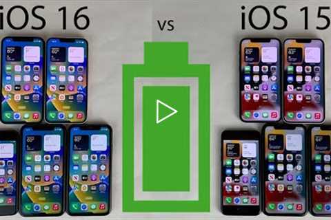 iOS 16 vs iOS 15 BATTERY Test on iPhone 13, 12, 11, XR, & 8