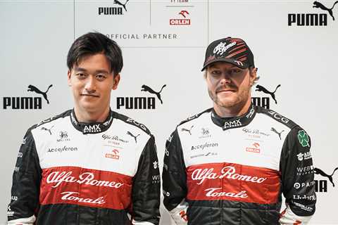  Alfa Romeo F1 Team ORLEN drivers Zhou Guanyu and Valtteri Bottas visited largest PUMA flagship..