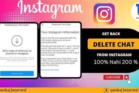 Instagram Delete Chat wapis Laaye | Galti Se Delete Chat Ko Wapis Restore Kare | 100 % working |