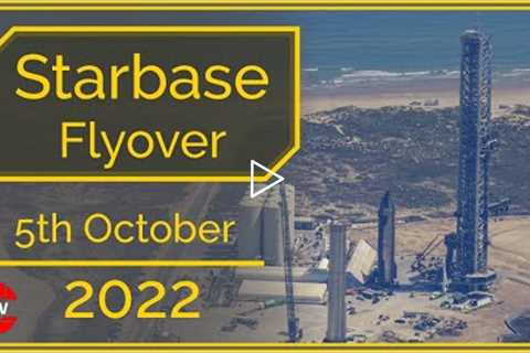 SpaceX Starbase, Tx Flyover October 5, 2022