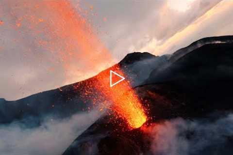 Stromboli Volcano | Cinematic FPV drone flight through erupting lava