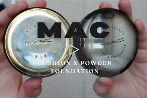 mac complete coverage cushion & studio perfect powder | cushion review