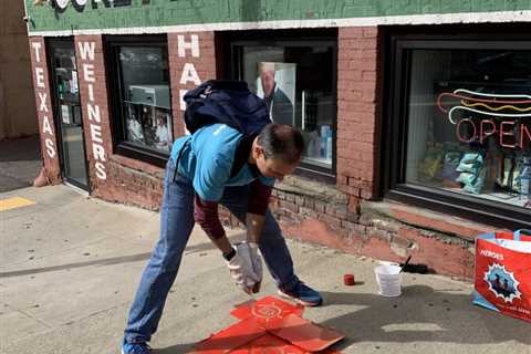 Where the sidewalk bends: Electric City footprints painted for urban trail in Scranton | News