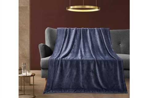 Traditional Textured Fleece Throw Midnight for $60