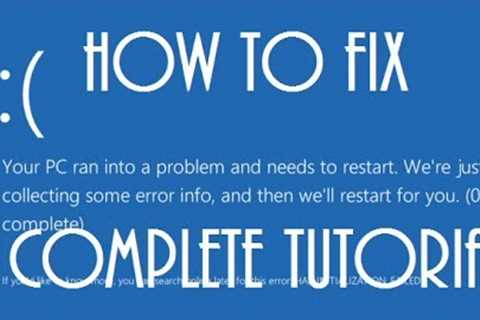 Windows 10 Blue Screen Of Death FIX [Tutorial]