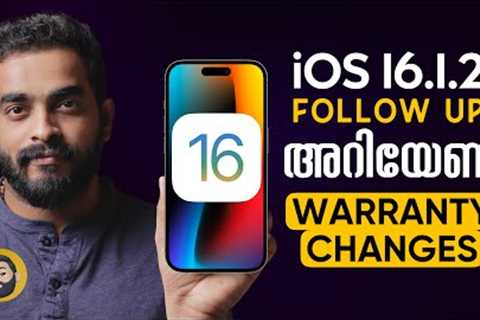 iOS 16.1.2 Follow up and Warranty Updates- in Malayalam