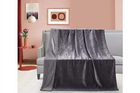 Traditional Stable Fleece Throw Charcoal for $60
