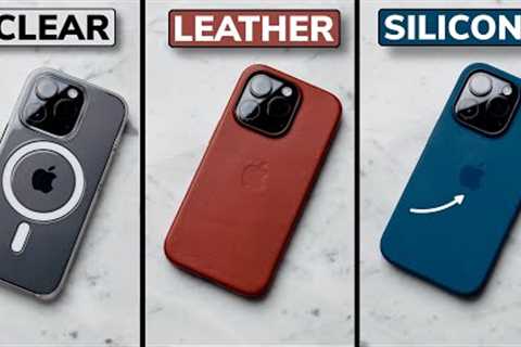 Apple Silicone vs Leather vs Clear Case for iPhone 14 / 14 Pro | Which is Best?