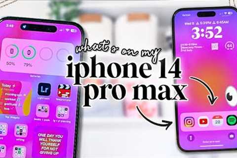 WHAT''S ON MY IPHONE 14 PRO MAX 📱✨ (new widgets, apps, & home screen organization!)