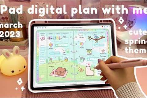 Digital plan with me on my iPad ✨ March digital planning in goodnotes | digital planner 2023