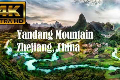 China Beautiful: Yandang Mountain Taping Peak Aerial Drone Photography in 4k