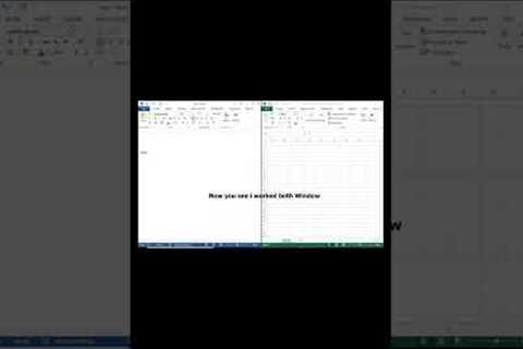 How it''s Possible🙊!Split your tab & Work in both word and excel!..