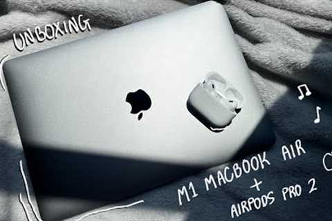m1 macbook air & airpods pro 2 asmr unboxing!