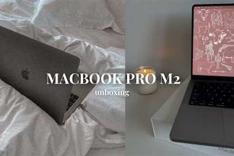 macbook pro m2 unboxing [2023] ✨💻 setup + customizing