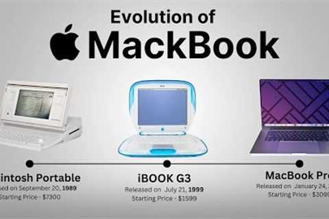 Evolution of the Apple MacBook  (1989 to 2023)