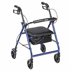 Aluminum Rollator Walker with Removable Back Support