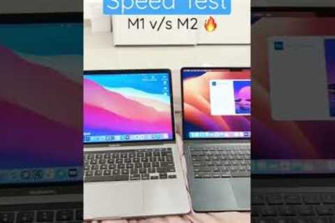 Apple MacBook Air M1 vs M2 speed test #shorts #apple #technology #m1 #macbook #laptop