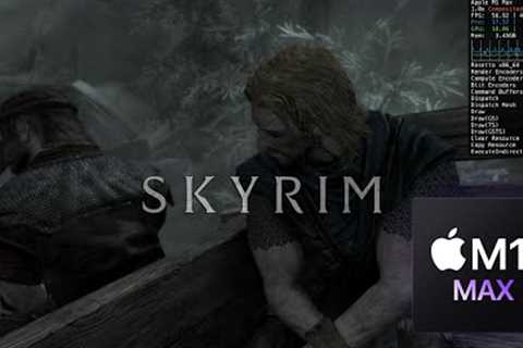 Skyrim SE on Macbook Pro M1 Max with Game Porting Toolkit and Xbox controller