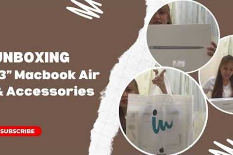 Unboxing 13 Apple Macbook Air & Accessories