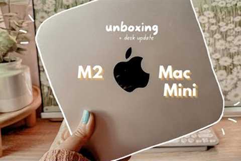 M2 Mac Mini aesthetic asmr unboxing + setup 🪴