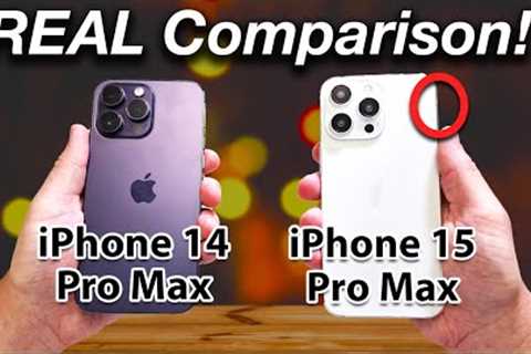 iPhone 15 Pro Max COMPARISON to iPhone 14 Pro Max - FIRST LOOK Dummy Model