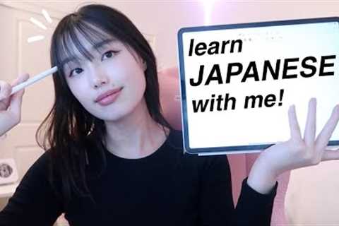 LEARN JAPANESE WITH ME bc i''m going to JAPAN: iPad Pro digital notes, beginner study materials,..