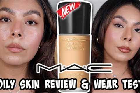 NEW!✨ MAC STUDIO RADIANCE SERUM POWERED FOUNDATION  (REVIEW + WEAR TEST ON OILY SKIN) NC30