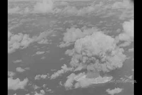 Bad aerial photography of Baker Underwater Nuclear Explosion 1946