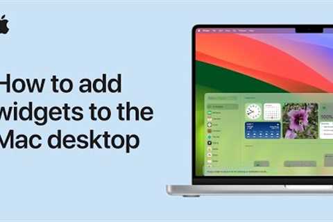 How to add widgets to the Mac desktop | Apple Support