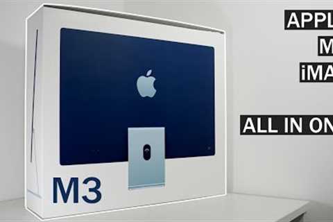 Unboxing Apple iMAC in Blue - Supercharged by the M3 Chip - All in One Computer I ASMR