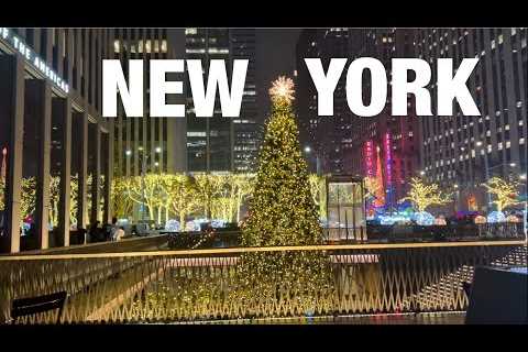 New York City LIVE Rainy Midtown Manhattan Christmas Walk (December 3, 2023)