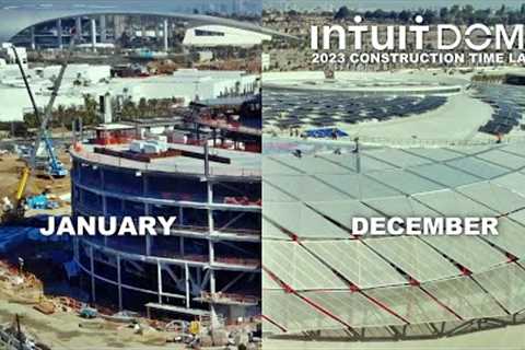 LA Clippers Intuit Dome 1 Year Aerial Construction Timelapse Jan-Dec 2023