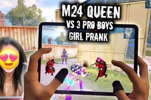 1 M24 QUEEN VS 3 PRO PLAYERS | IPAD PRO 4-FINGERS HANDCAM