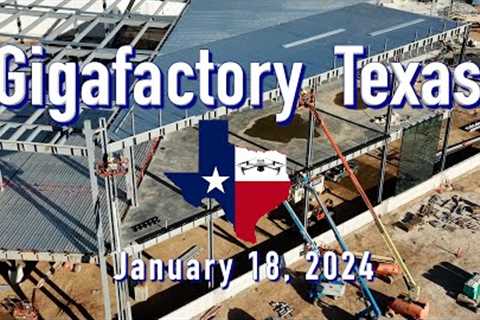 Production Cranks Back Up  Tesla Gigafactory Texas 1/18/2024  9:23AM