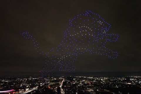 Detroit Lions drone show 400ft above Ford Field ahead of NFC Championship game with 49ers