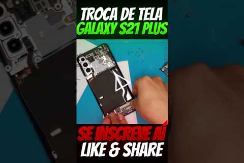 Celular com Tela Quebrada! Remover mancha na tela do Celular! Troca de Tela Frontal Samsung S21 Plus