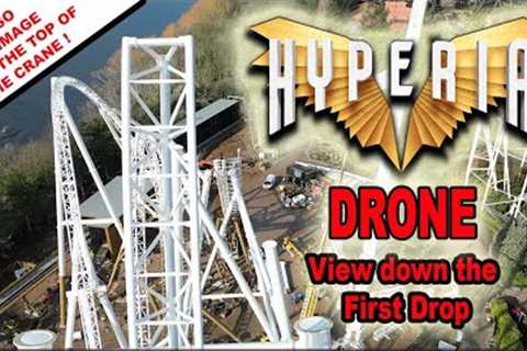 HYPERIA Construction Update and DRONE footage over the first drop and crane – 360 photos link below