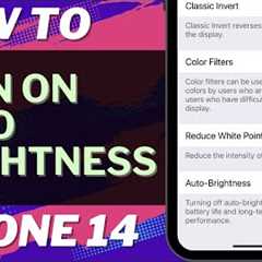 How to Turn On Auto Brightness on iPhone 14